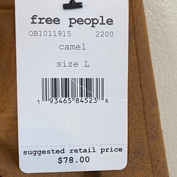 NWT Free People Rumi Ruched Leather Mini Skirt - Picture 6 of 6